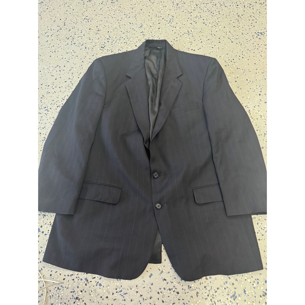 Burberrys Mens Pinstripe Wool Blazer Jacket Two Button Hall's Kansas‎ City